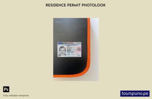 listo para imprimir permiso de residencia en Suecia presente plantilla frontal d